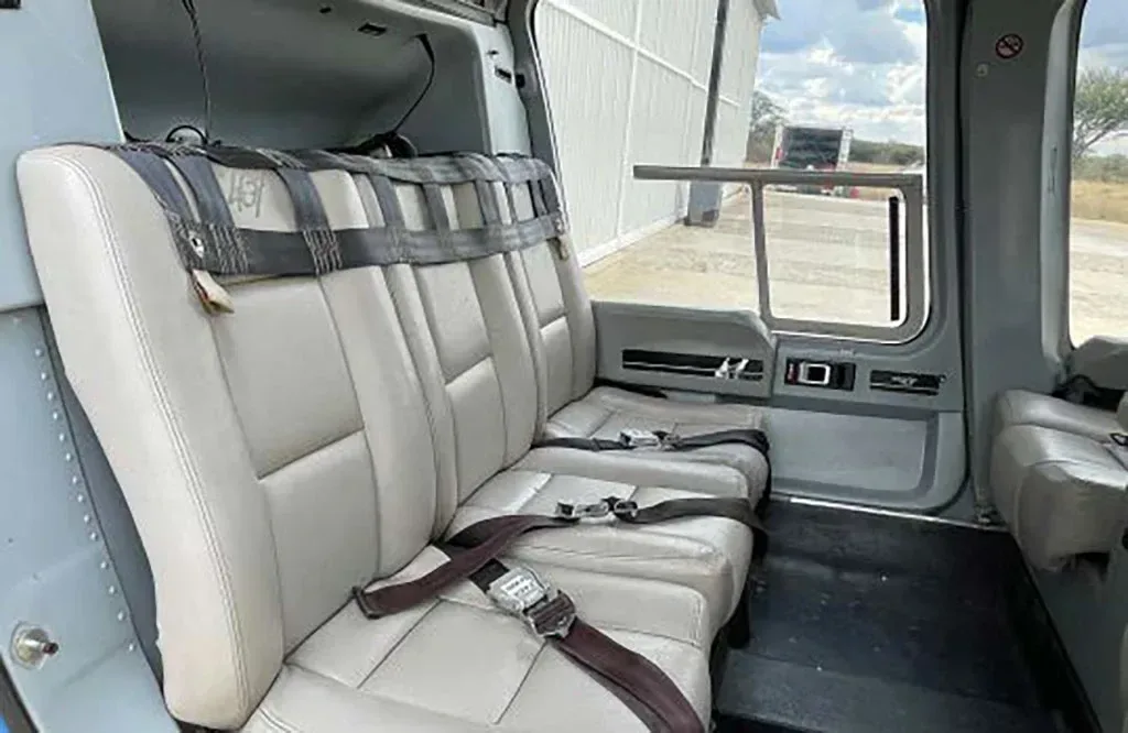 Cabin interior of a 1998 Bell 407.