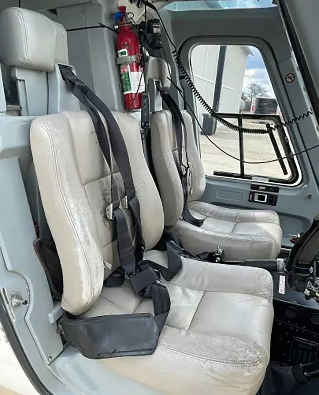 Cabin interior of a 1998 Bell 407.