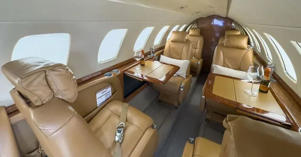 Cabin interior of a 2006 Cessna Citation.