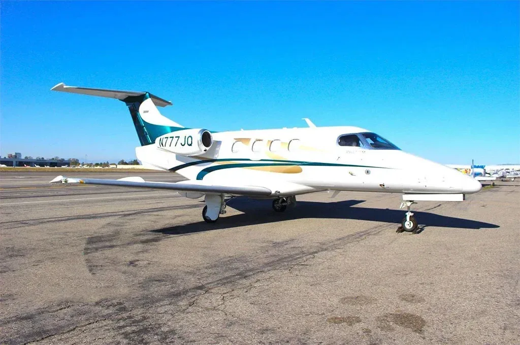 Cabin interior of a 2009 Embraer Phenom.