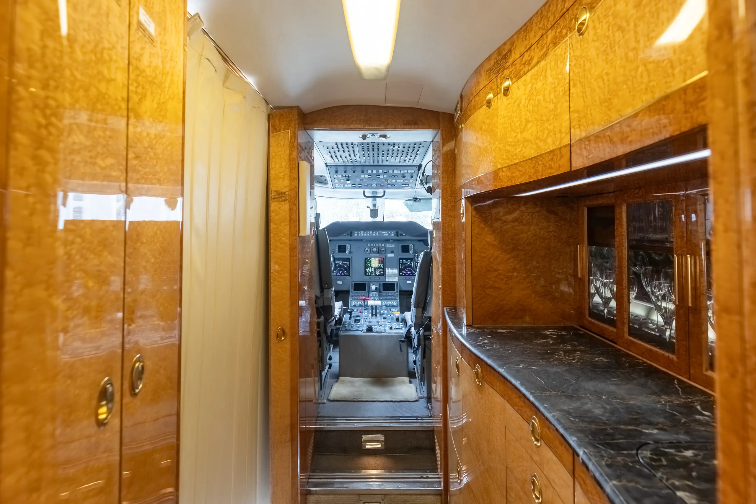 Cabin interior of a 2004 Gulfstream.