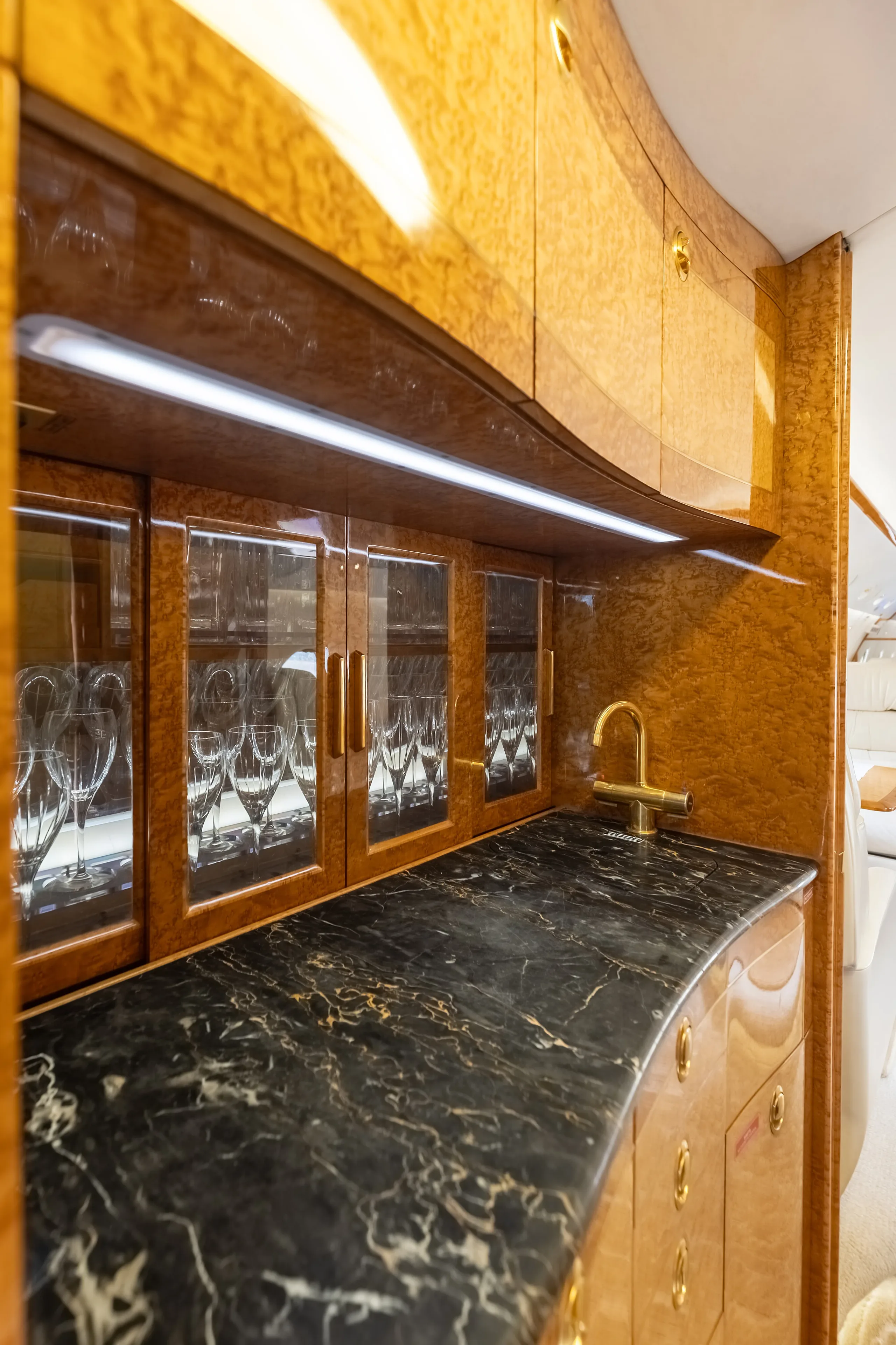 Cabin interior of a 2004 Gulfstream.