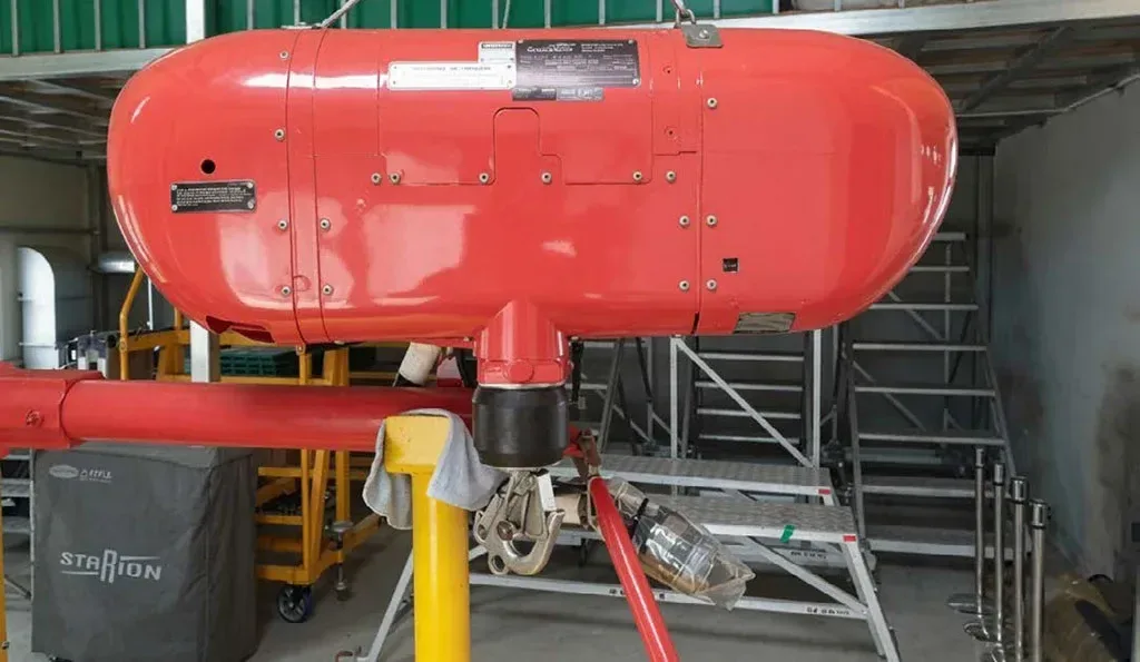 Engine detail of a 2005 Bell 430.