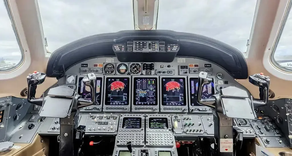 Avionics suite of a 2000 Cessna Citation X.