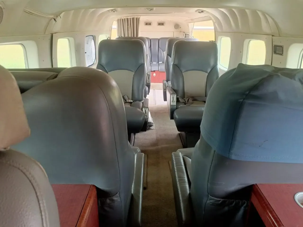Cabin interior of a 2000 Cessna Grand Caravan 208B.