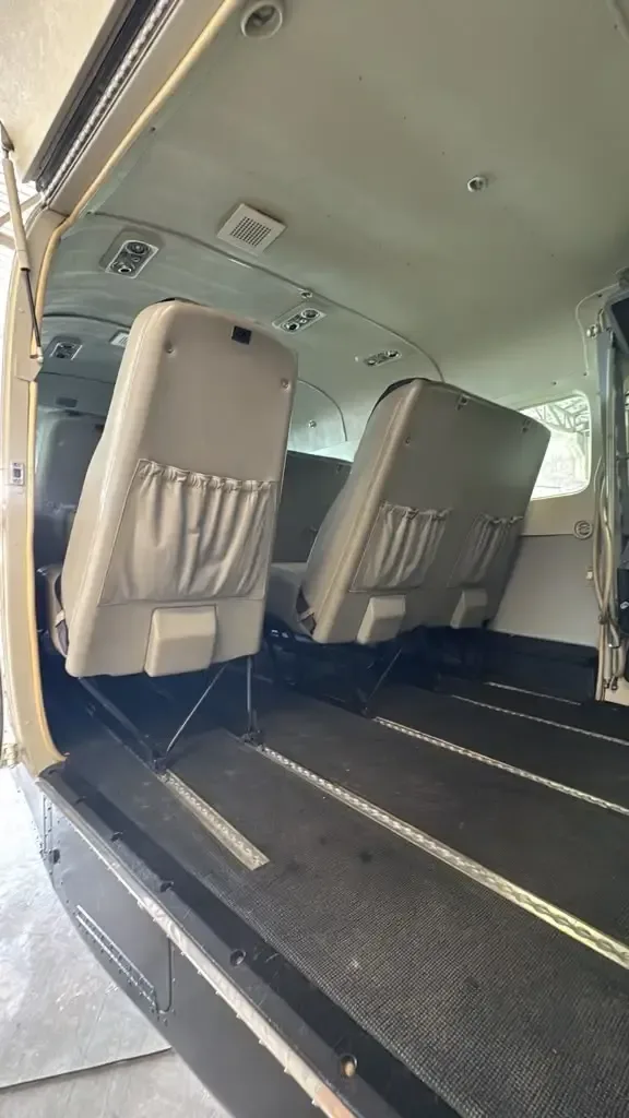Cabin interior of a 2008 Cessna Caravan.