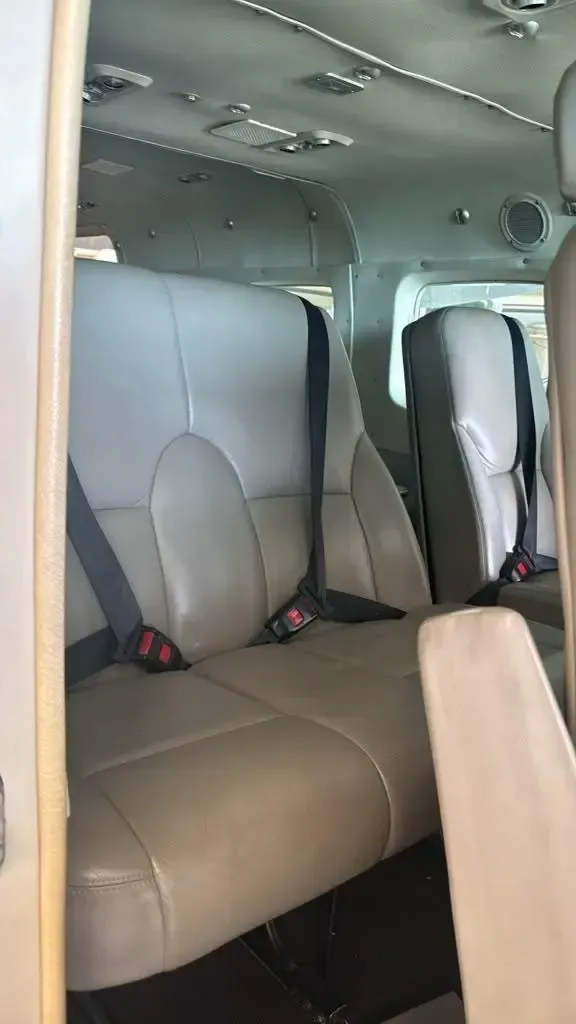 Cabin interior of a 2008 Cessna Caravan.