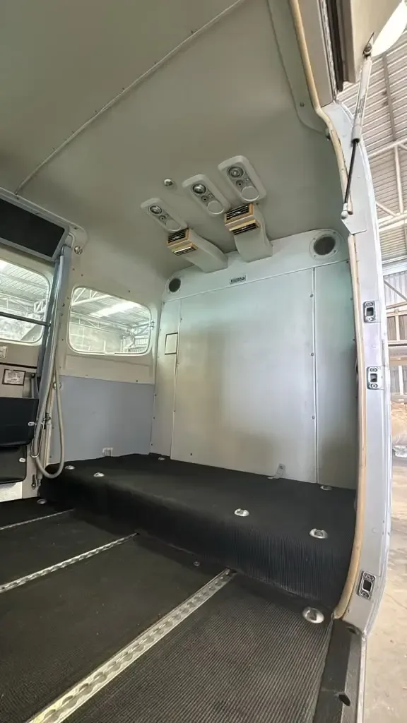 Cabin interior of a 2008 Cessna Caravan.