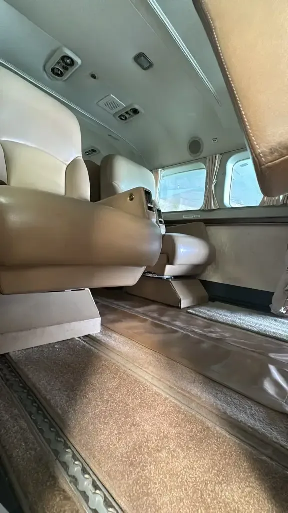Cabin interior of a 2008 Cessna Caravan.