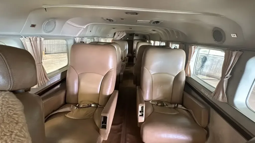 Cabin interior of a 2008 Cessna Caravan.