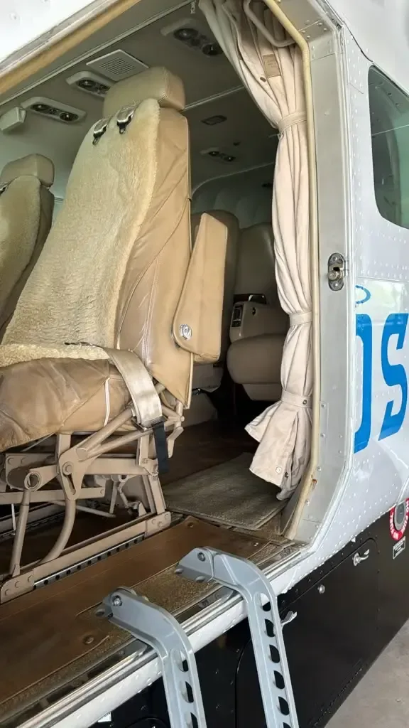 Cabin interior of a 2008 Cessna Caravan.