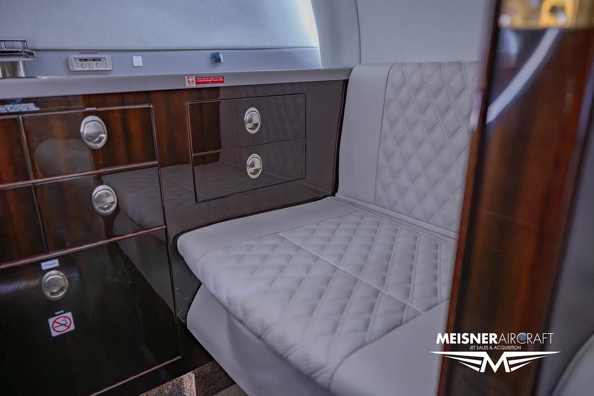Cabin interior of a 2008 Hawker.
