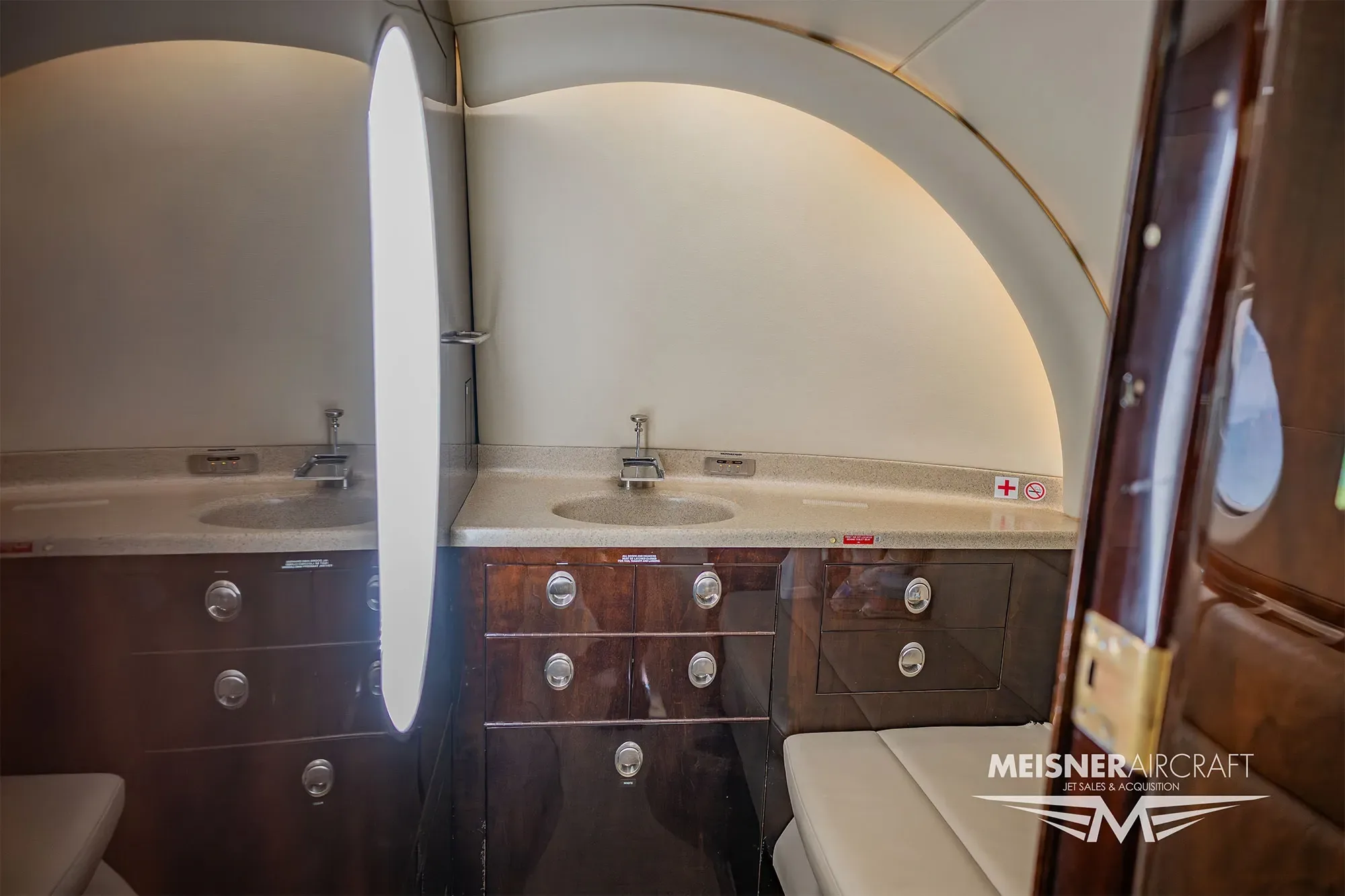 Cabin interior of a 2008 Hawker.