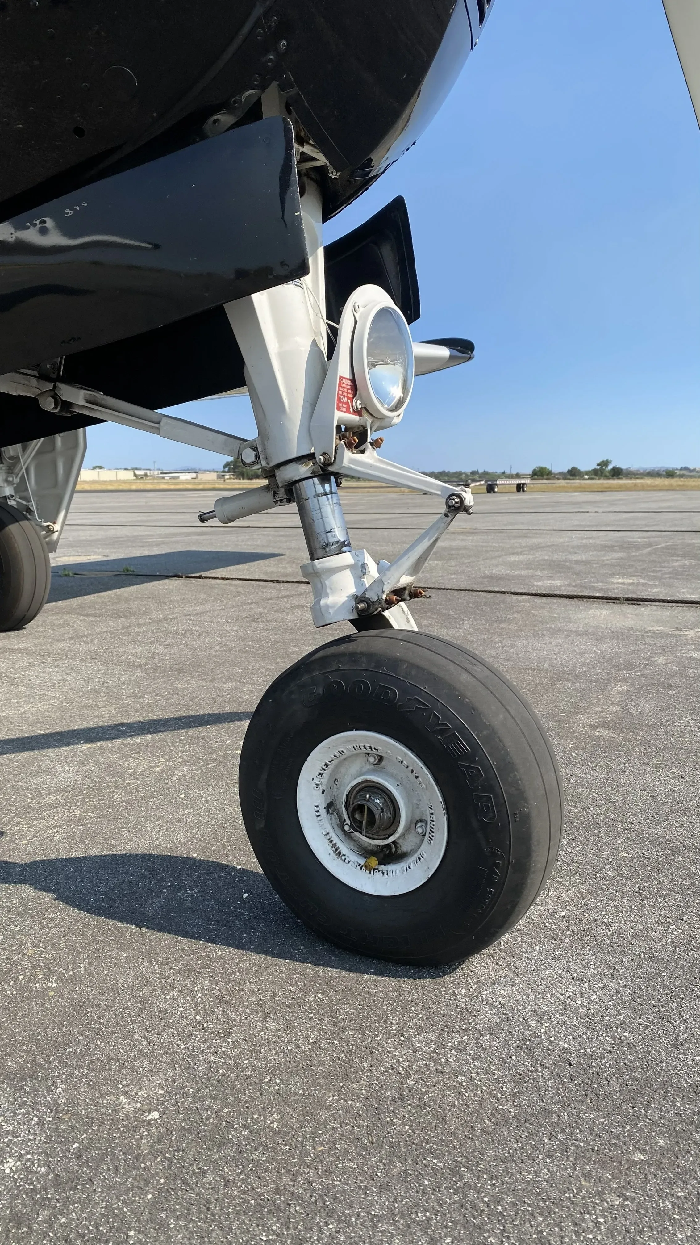 Engine detail of a 1987 Beechcraft Bonanza.