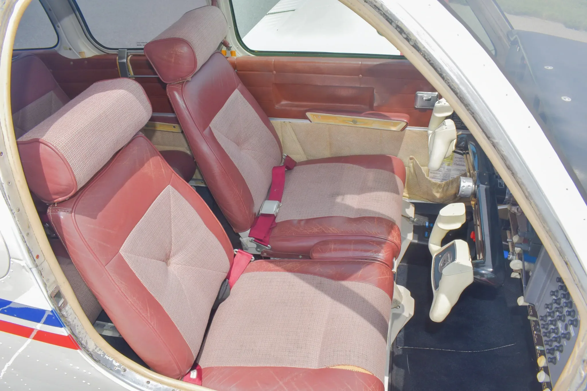 Cabin interior of a 1965 Beechcraft Bonanza.