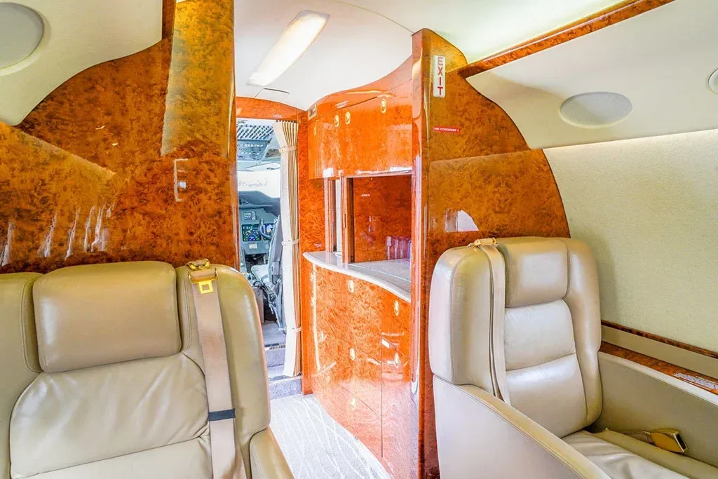 Cabin interior of a 2003 Gulfstream.