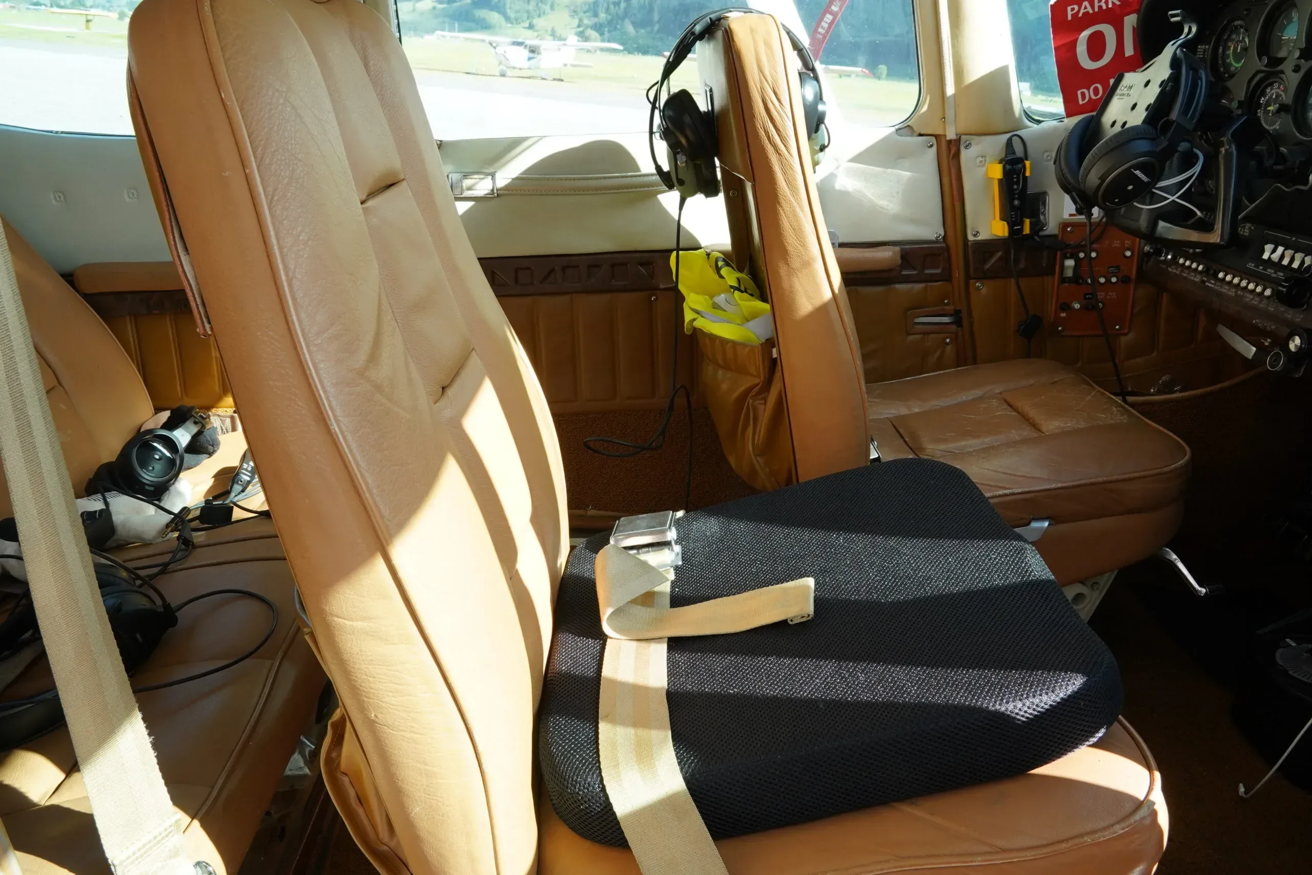 Cabin interior of a 1980 Cessna.
