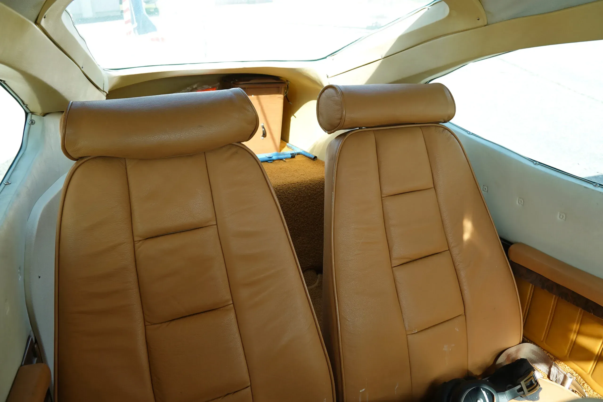 Cabin interior of a 1980 Cessna.