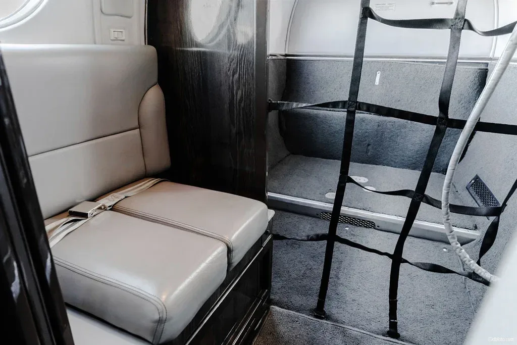 Cabin interior of a 1991 Beechcraft King Air.