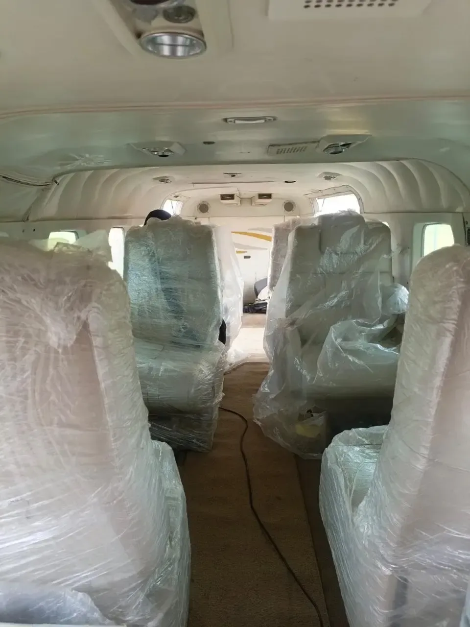 Cabin interior of a 2000 Cessna Grand Caravan.