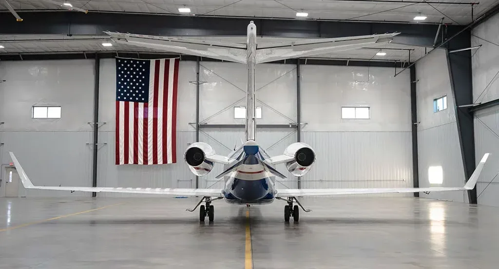 Exterior view of a 2007 Learjet, 45-2089.