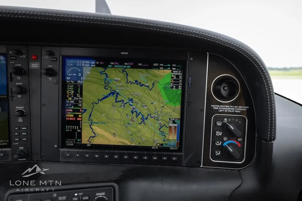 Avionics suite of a 2016 Cirrus SR22T.