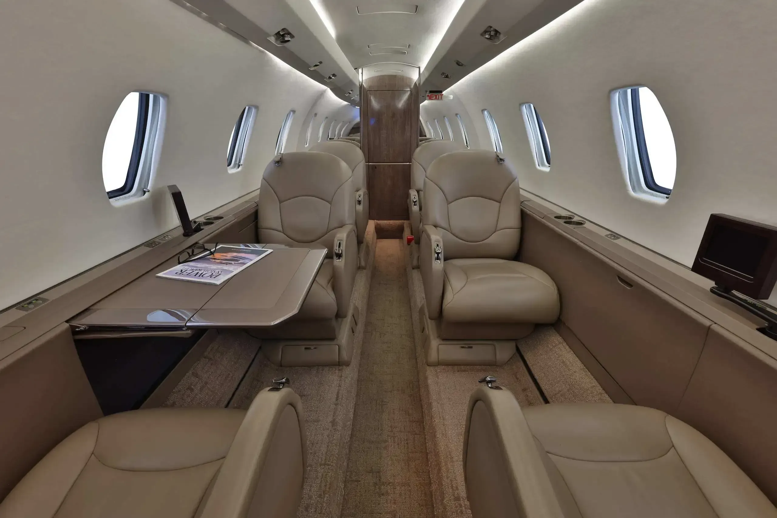 Cabin interior of a 1999 Cessna Citation.