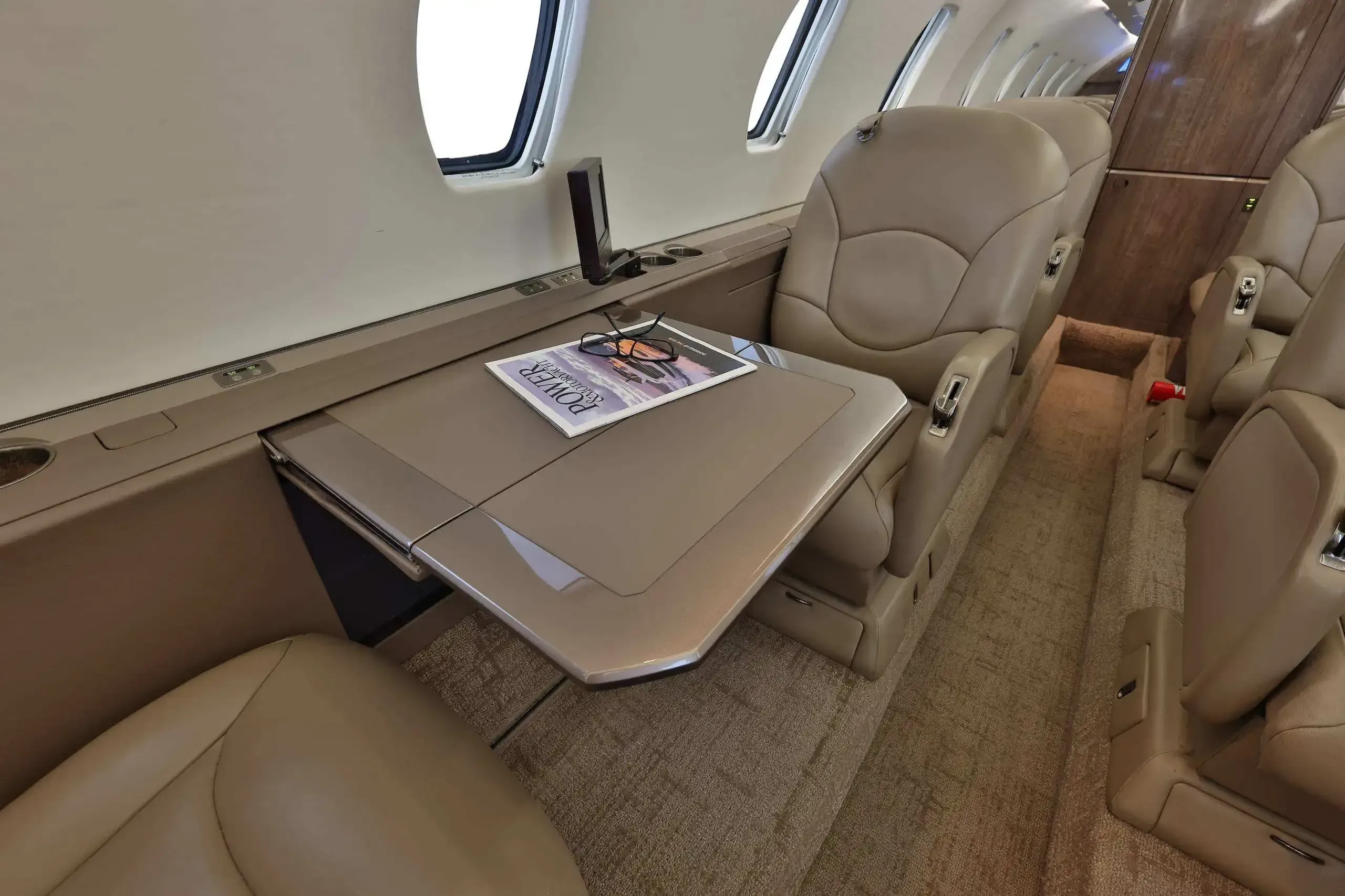 Cabin interior of a 1999 Cessna Citation.