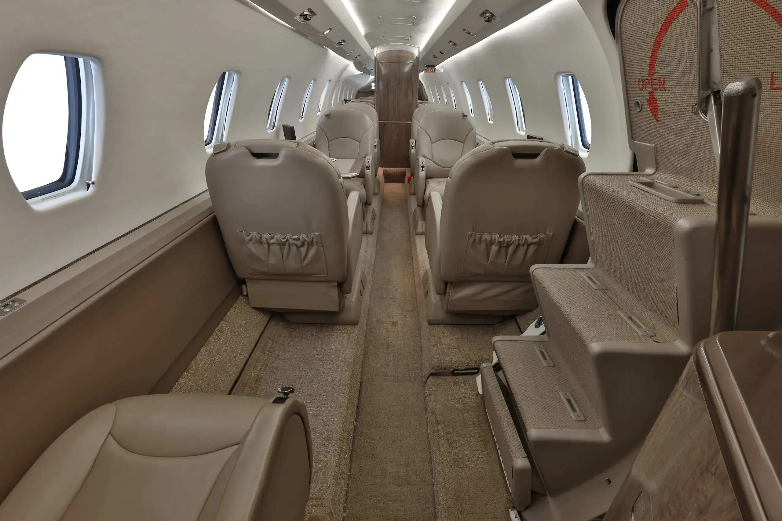 Cabin interior of a 1999 Cessna Citation.