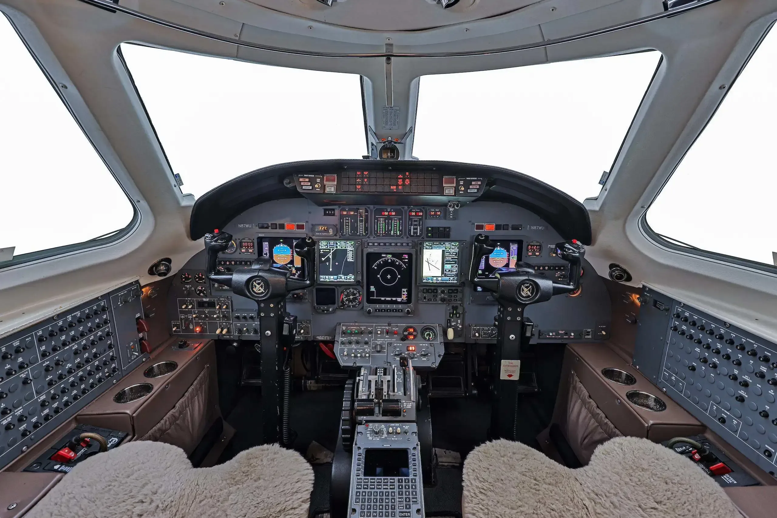 Cockpit and instrument panel of a 1999 Cessna Citation.