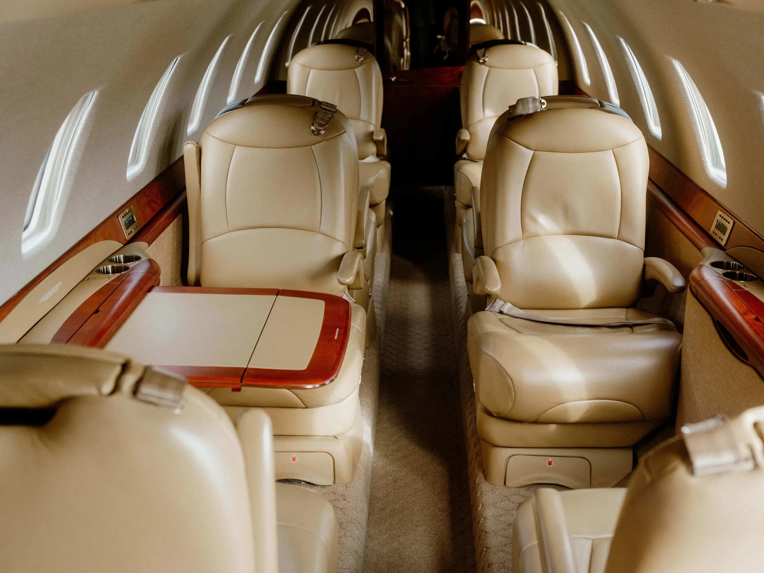 Cabin interior of a 2005 Cessna Citation Sovereign.