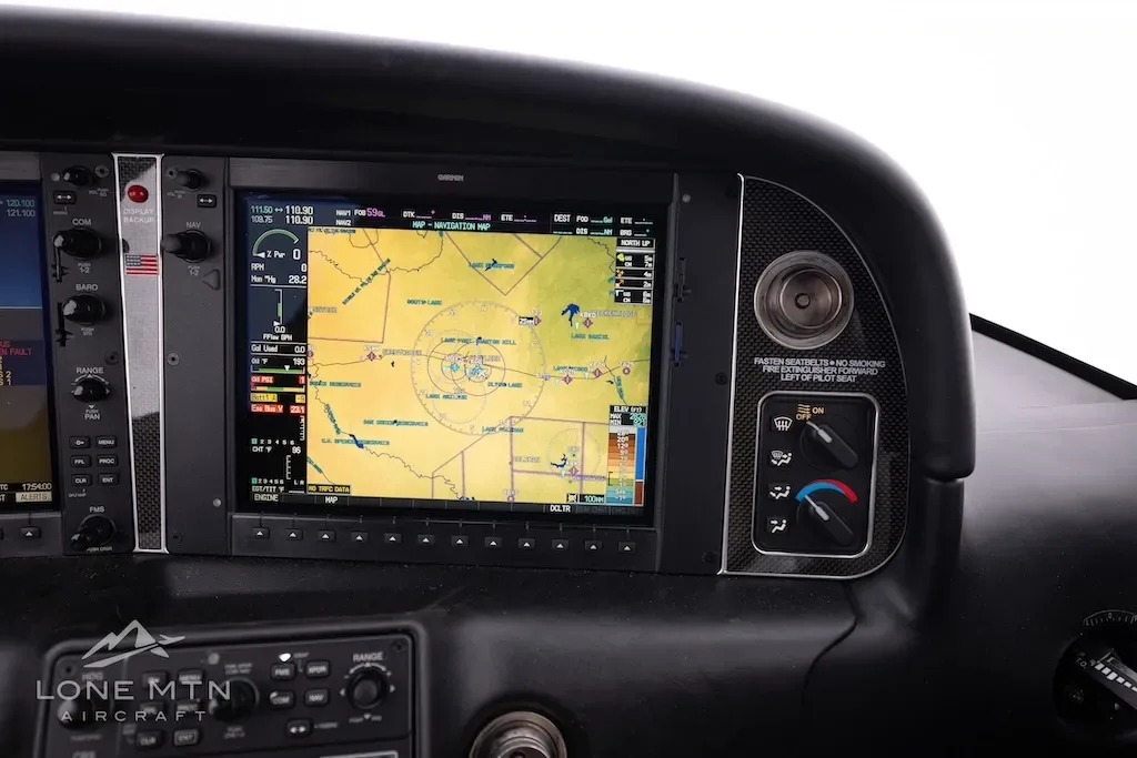 Avionics suite of a 2011 Cirrus SR22T.