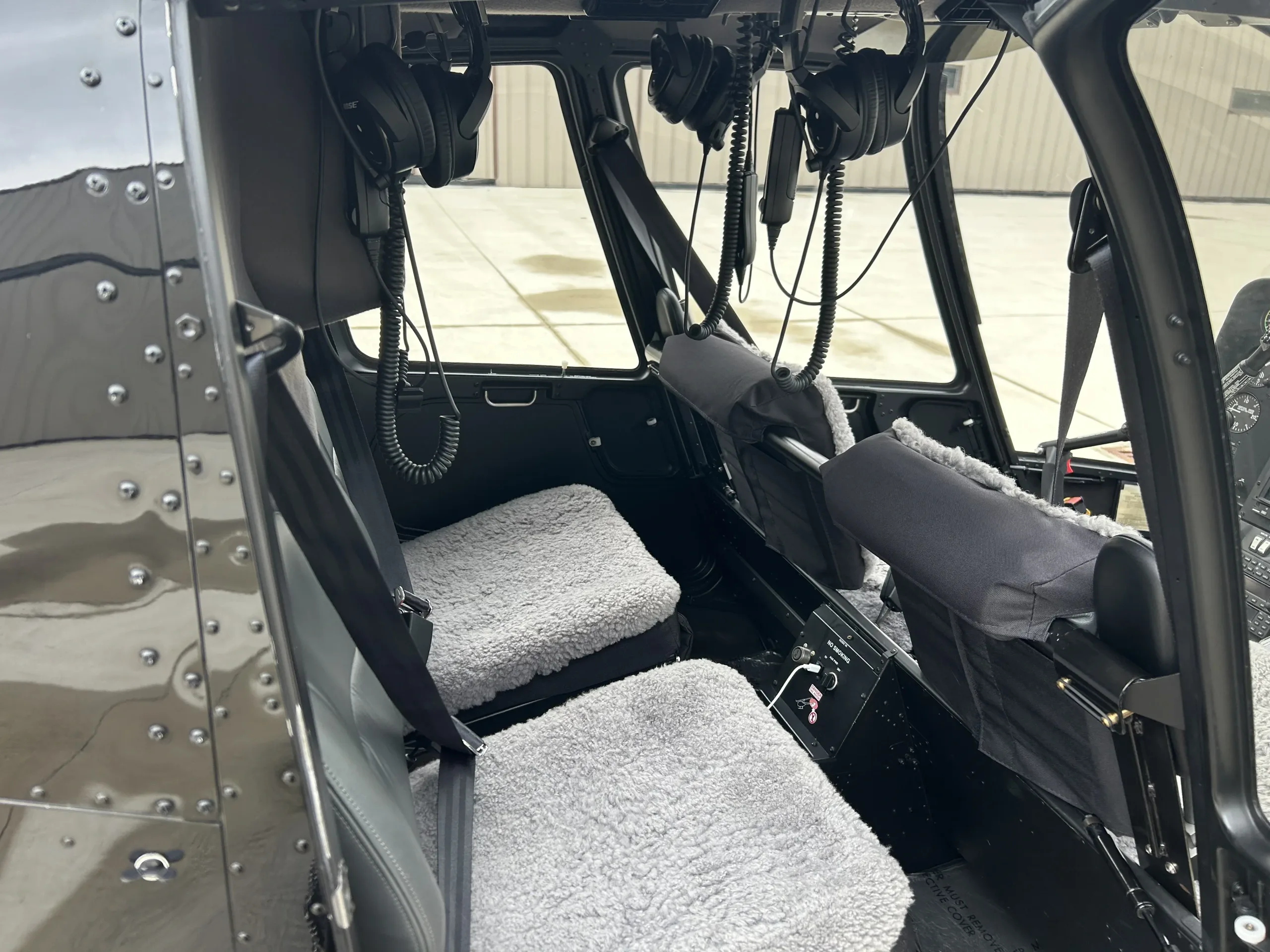 Cabin interior of a 2019 Robinson R44 II.