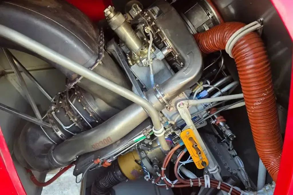 Engine detail of a 2013 Robinson.