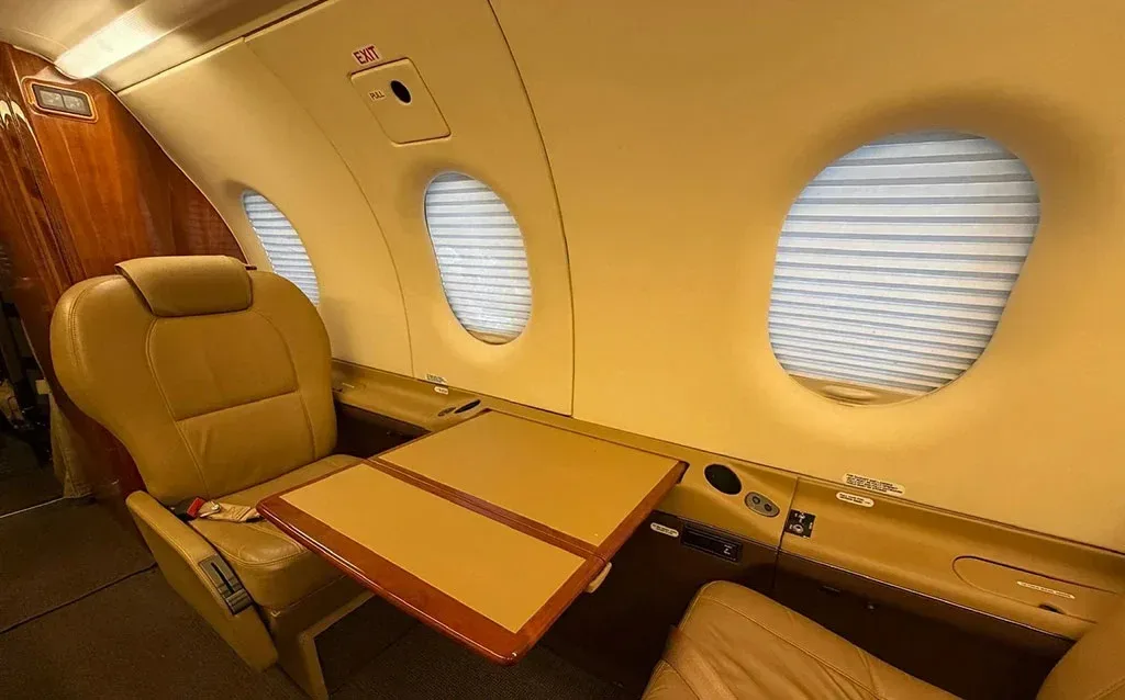 Cabin interior of a 1999 Pilatus.