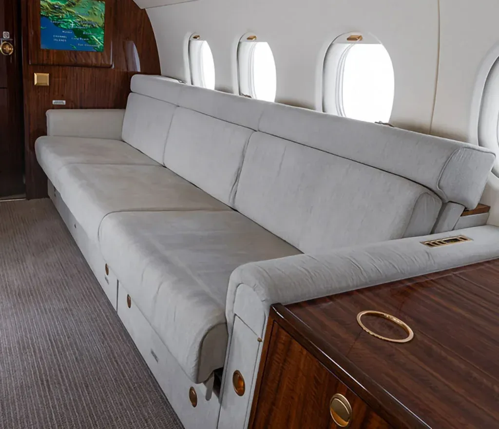 Cabin interior of a 2004 Dassault Falcon.