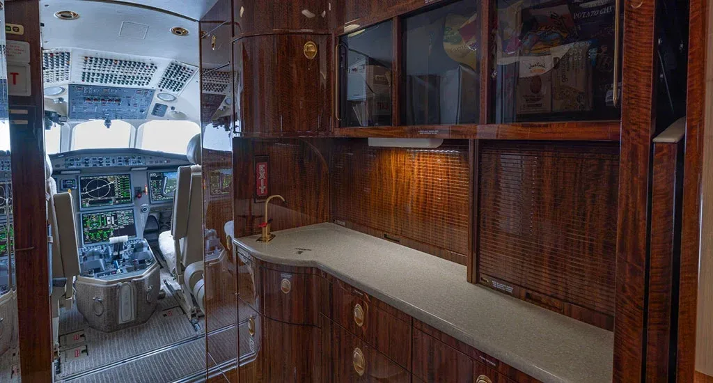 Cabin interior of a 2004 Dassault Falcon.