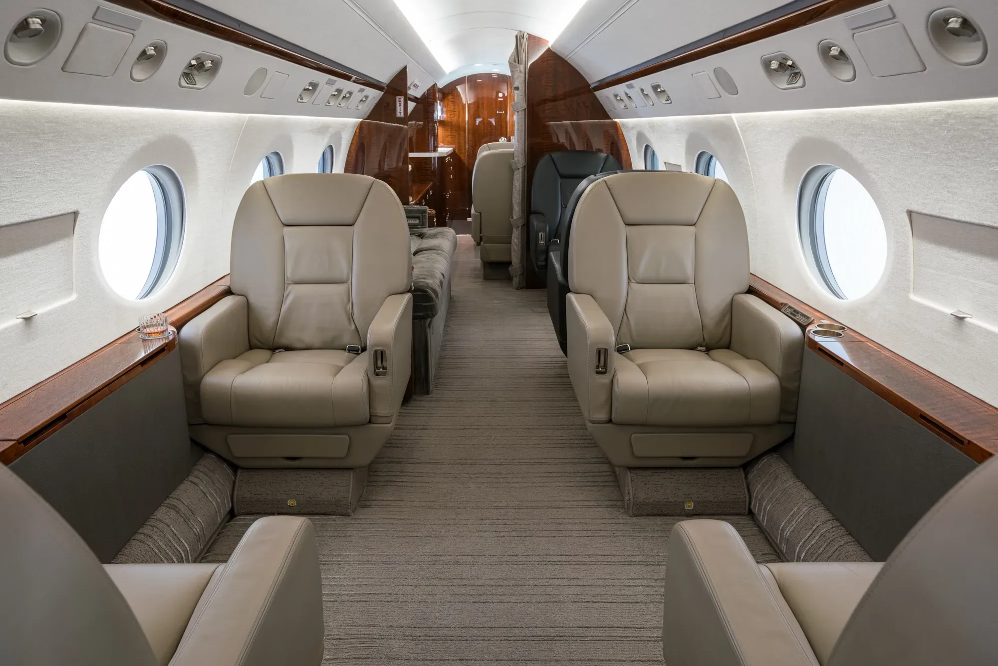 Cabin interior of a 2006 Gulfstream.