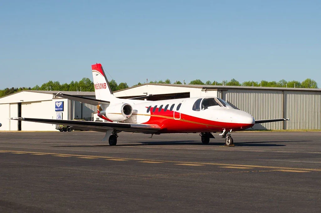 Exterior view of a 1992 Cessna Citation II.