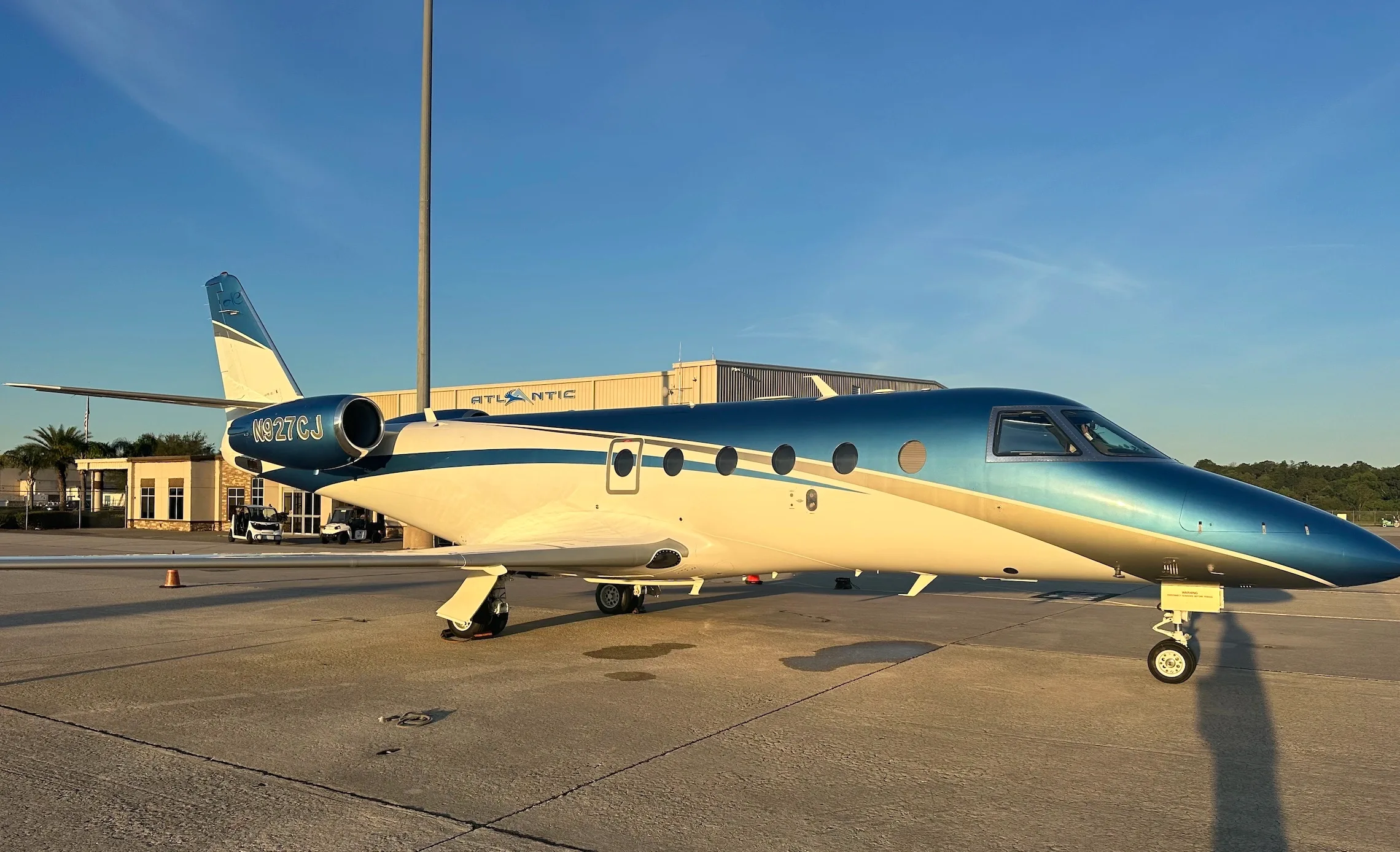 Exterior view of a 2016 Gulfstream G150.