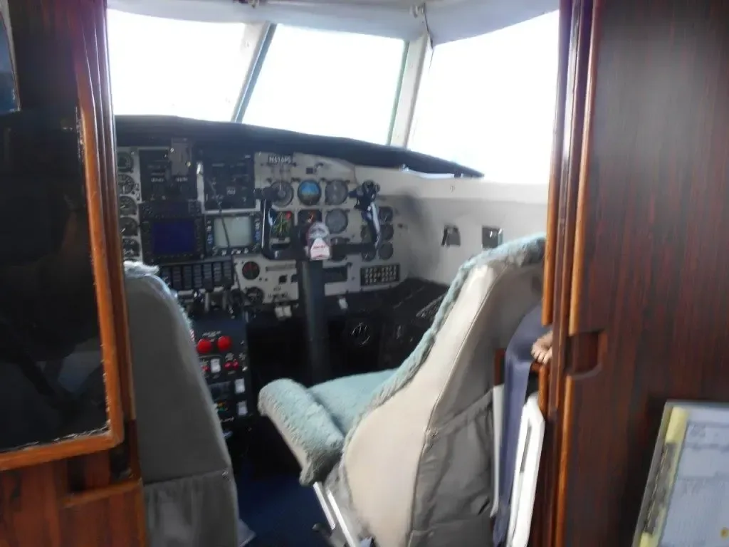 Cockpit and instrument panel of a 1980 Fairchild Merlin Merlin IIIB.