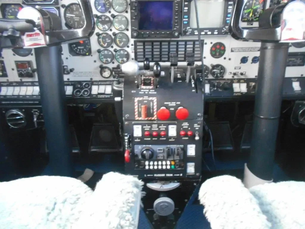 Cockpit and instrument panel of a 1980 Fairchild Merlin Merlin IIIB.