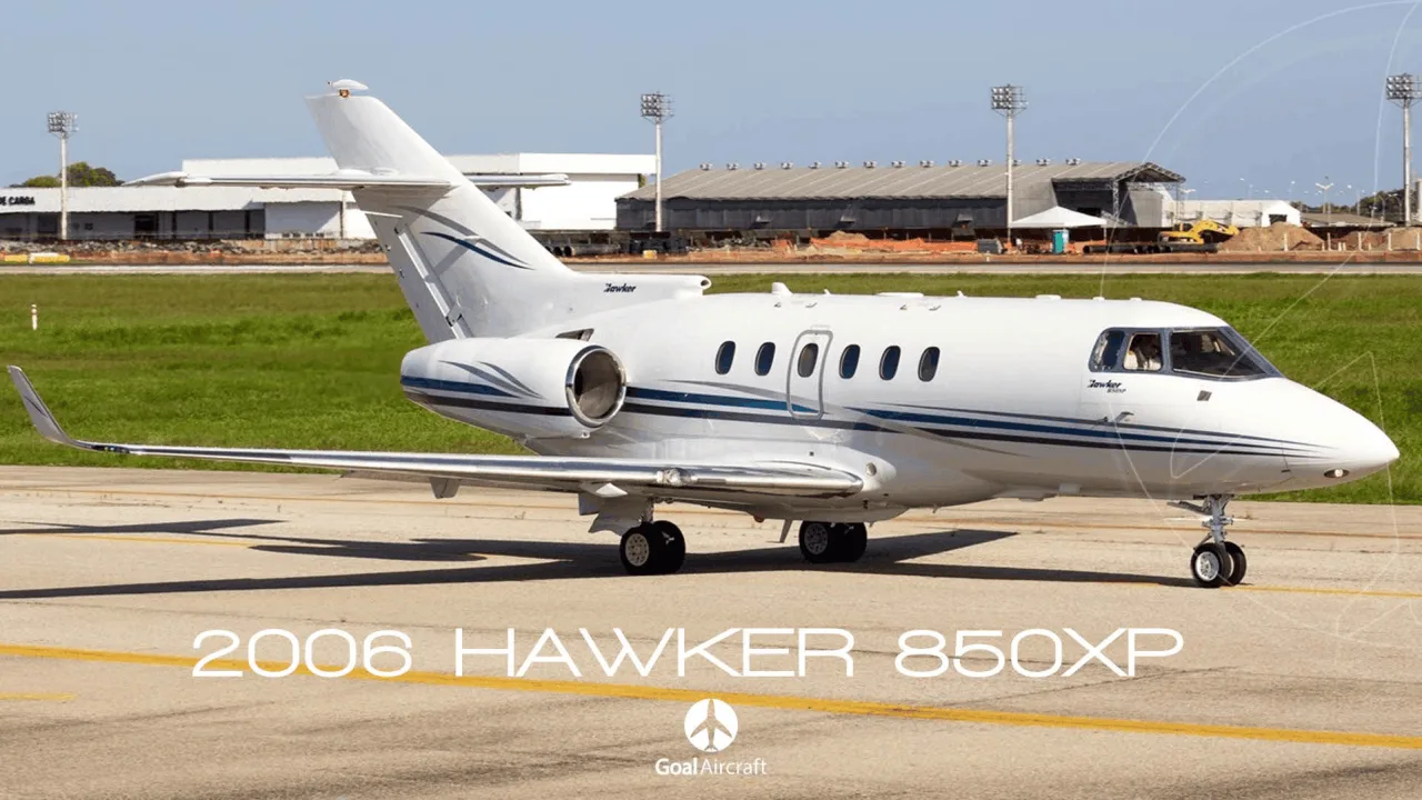 Exterior view of a 2006 Hawker 850XP.