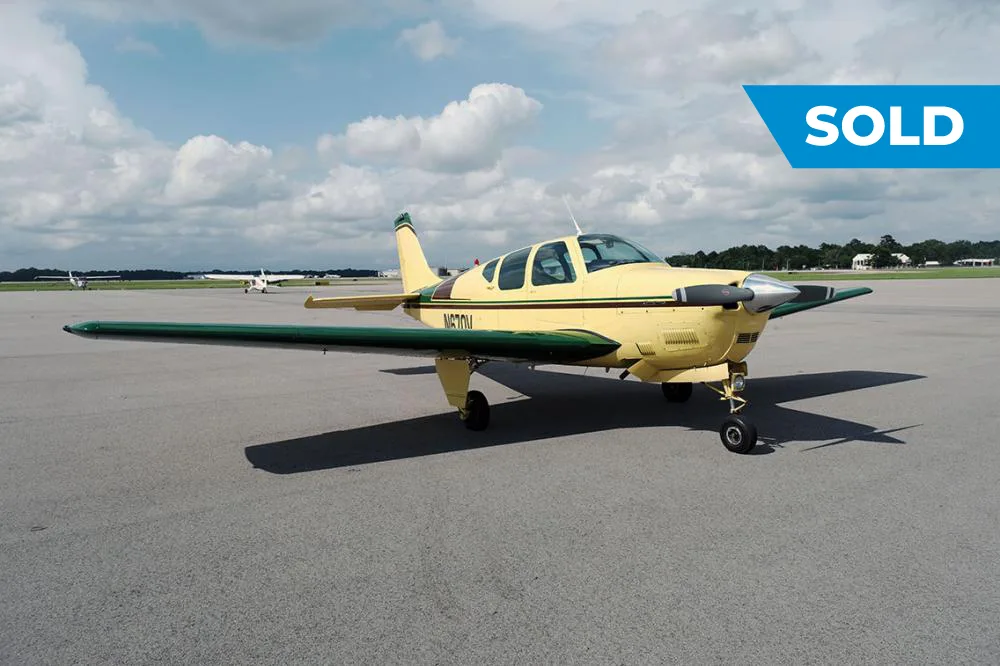 Exterior view of a 1960 Beech Debonair, N670V.