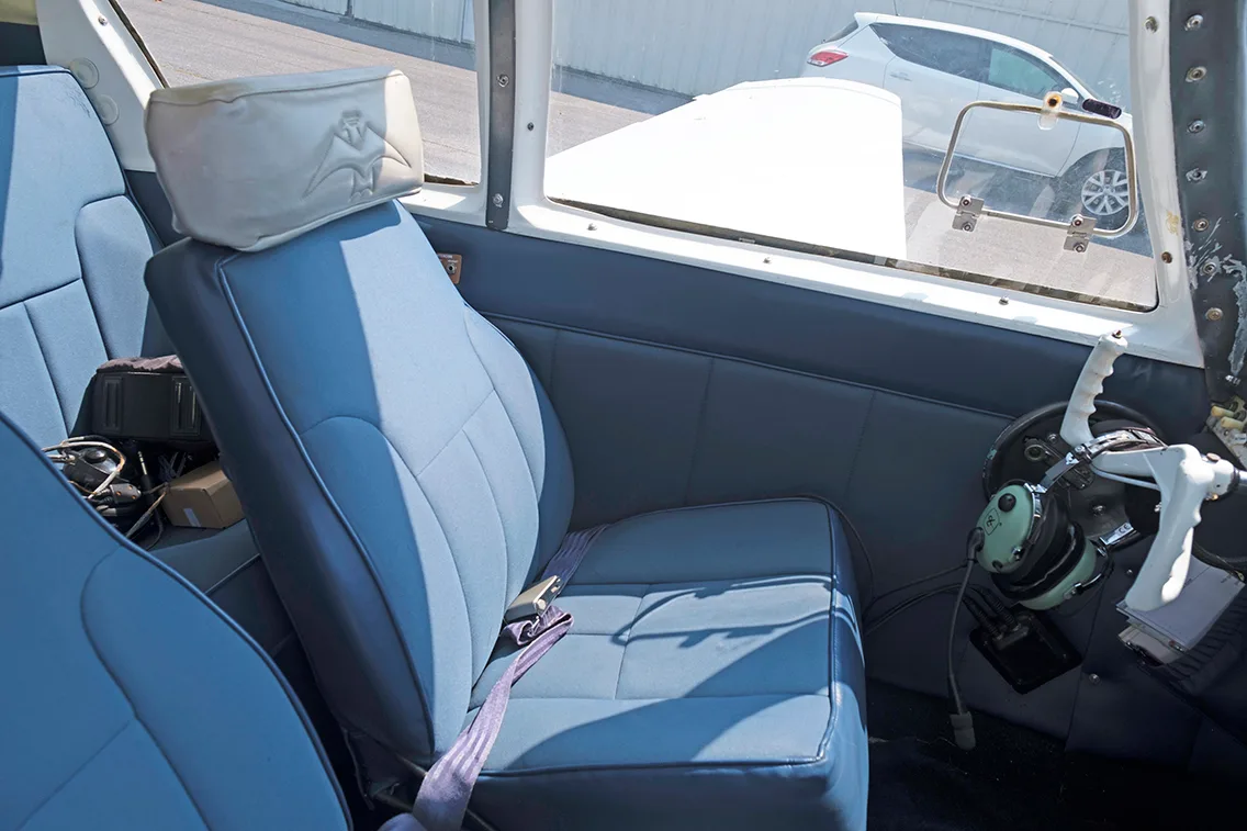 Cabin interior of a 1961 Mooney M20B.