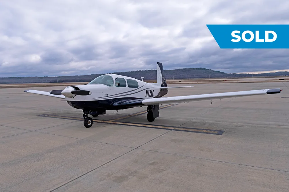 Exterior view of a 1967 Mooney M20F, N17AC.