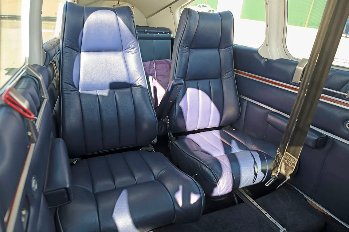 Cabin interior of a 1969 Beech D55.