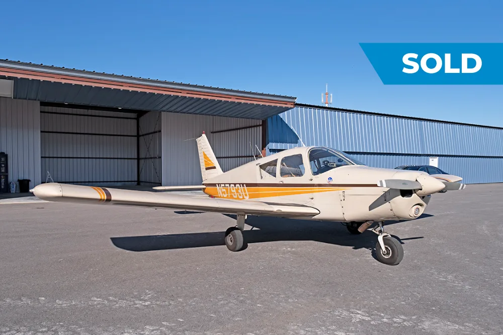 Exterior view of a 1970 Piper Cherokee 140, N5793U.