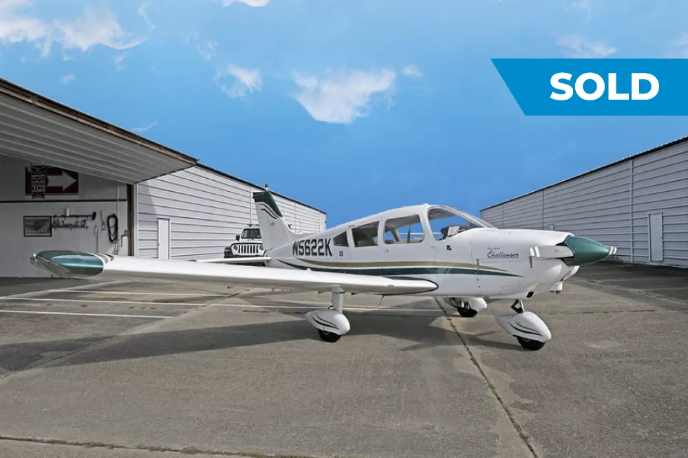 Exterior view of a 1973 Piper Challenger 180, N5622K.