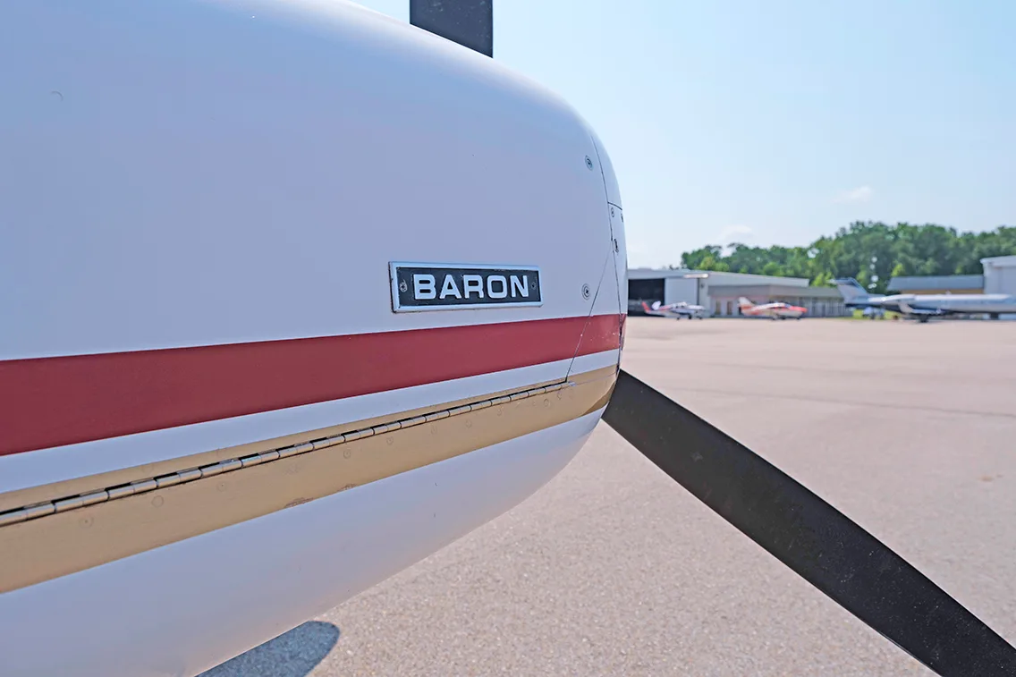 Marketing image of a 1975 Beech 95-B55 (T42A).